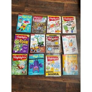Highlights High Five Kids Magazine Lot of 12 Hidden Pictures Puzzles Activities